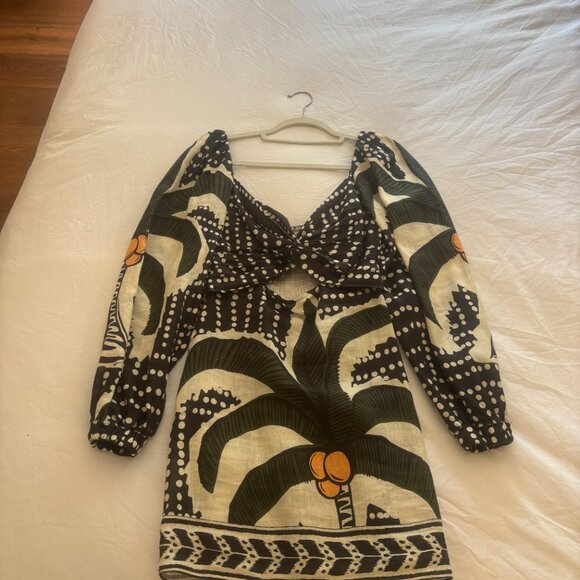 Johanna Ortiz Linen Mini Dress (Atarceder Tropical mini Dress) - Picture 2 of 2